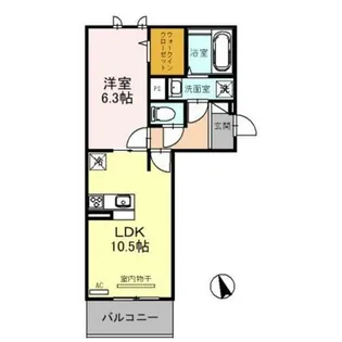 グラシア内畑【2階】の間取り