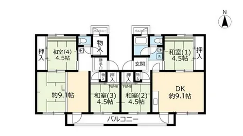 UR向ヶ丘第二【0580503号室】の間取り
