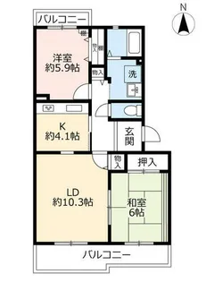 UR高槻・阿武山十番街【0030402号室】の間取り