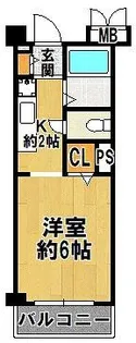 クレール加茂【4階】の間取り