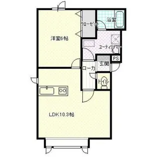 パロス栄通15【1階】の間取り