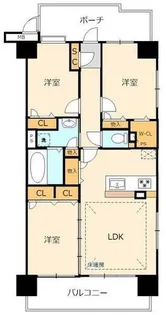 ウェスタ久留米けやき通り 壱番館【4階】の間取り
