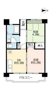 UR鶴山台【0020309号室】の間取り