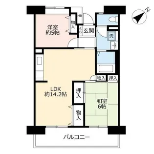 URフレール浜山【0010302号室】の間取り