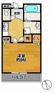 セゾンベール三田【3階】の間取り