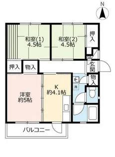 UR中登美第三【D320501号室】の間取り