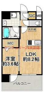 EC難波WEST-SIDE8エクシーナ【2階】の間取り