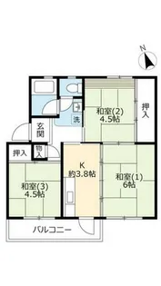 UR新多聞【4030207号室】の間取り