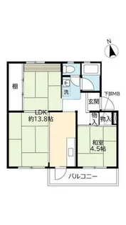 UR上高丸【0120502号室】の間取り