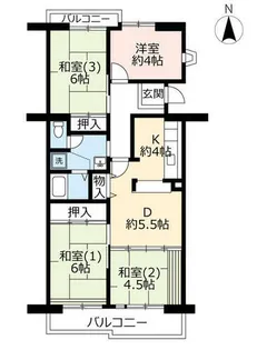 UR高の原駅前【0030403号室】の間取り