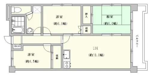ライムライト【406号室】の間取り