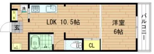 サンシャイン(旧生野ロイヤルハイツ)【3階】の間取り