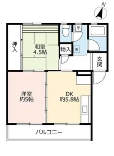 UR中登美第三【C100502号室】の間取り