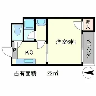 リバーサイド高野【2階】の間取り