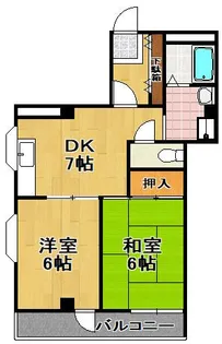 平和マンション【8階】の間取り
