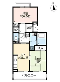 URフレール宝塚御殿山【0070304号室】の間取り