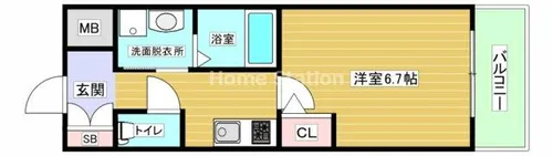 大阪府大阪市港区南市岡3丁目【マンション】の間取り