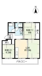 UR寝屋川【C290301号室】の間取り