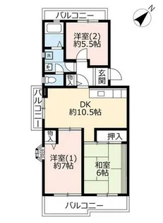 UR平城左京【0170404号室】の間取り