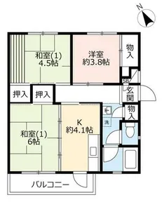 UR中登美第三【D220203号室】の間取り
