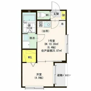 グランテラス烏森【1階】の間取り