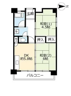 UR高倉台【0021306号室】の間取り