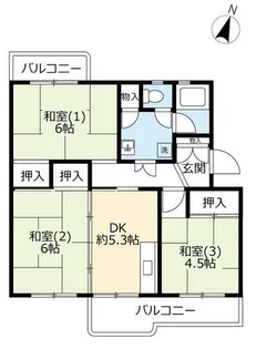 UR光明台【0170506号室】の間取り