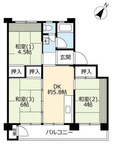 UR東豊中第二【1130402号室】の間取り
