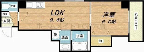 メルシアター鈍色の風【7階】の間取り