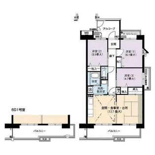URアーバンラフレ鳴海【0030301号室】の間取り