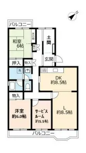 UR藤沢台第三【3180406号室】の間取り