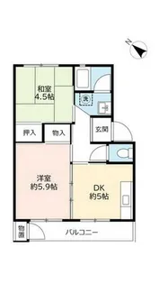 UR小栗栖北【0230404号室】の間取り