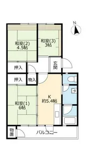 UR花山東【0220208号室】の間取り