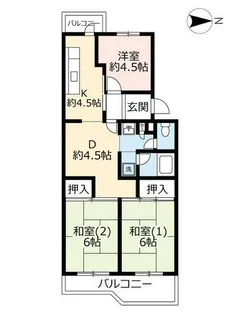 UR西京極【0050402号室】の間取り