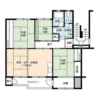 UR鳴海【2010104号室】の間取り
