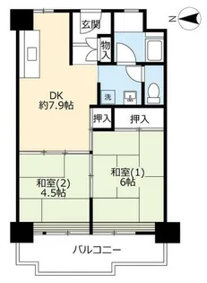 UR南港わかぎの【0420308号室】の間取り