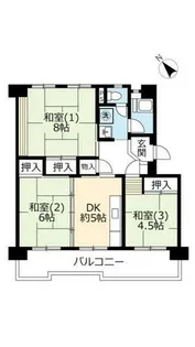 UR洛西新林北【0090702号室】の間取り