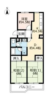 UR千里春日台【0020114号室】の間取り