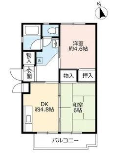 2DKの間取り画像