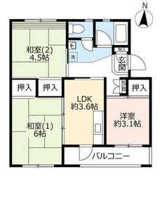UR平城第二【0510503号室】の間取り