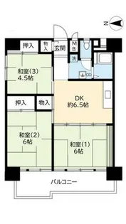 UR南港ひかりの【0150618号室】の間取り