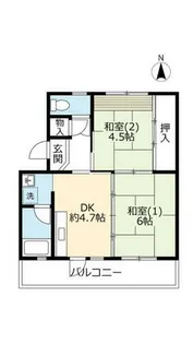 UR新多聞【4020505号室】の間取り