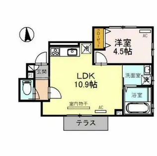 エレノア若竹 A棟【1階】の間取り