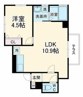 エレノア若竹 A棟【1階】の間取り