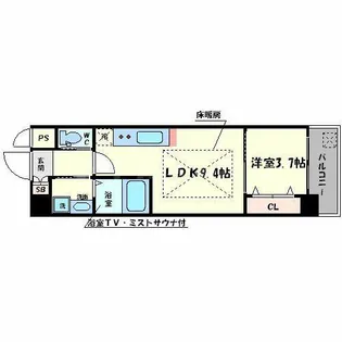 大阪府大阪市中央区北久宝寺町2丁目【マンション】の間取り