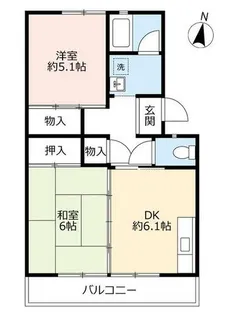 UR北緑丘【0050605号室】の間取り