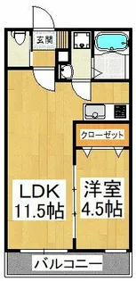 ジーメゾン初芝パックス【3階】の間取り