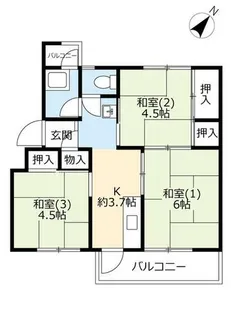 UR助松【0160203号室】の間取り