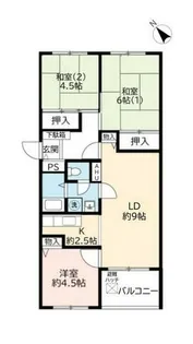 UR芦屋浜【0020211号室】の間取り