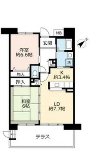 URパークタウン西武庫【0080107号室】の間取り